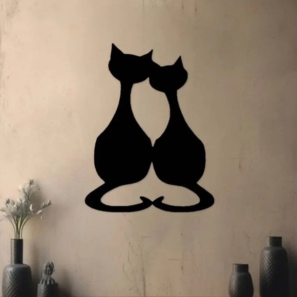 Black Cat Silhouette Wall Decor